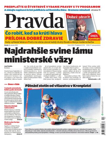 Obálka e-magazínu Pravda 26. 1. 2022