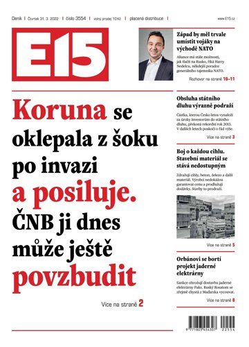 Obálka e-magazínu E15 31.3.2022