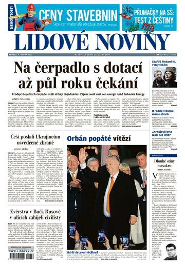 Obálka e-magazínu Lidové noviny 4.4.2022