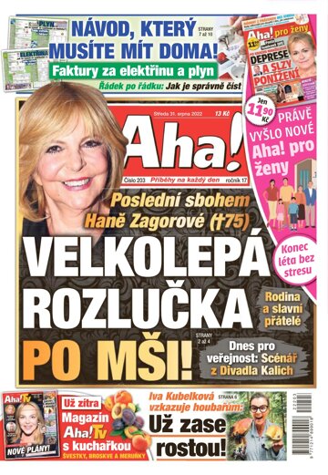 Obálka e-magazínu AHA! 31.8.2022