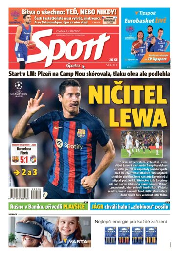 Obálka e-magazínu Sport 8.9.2022