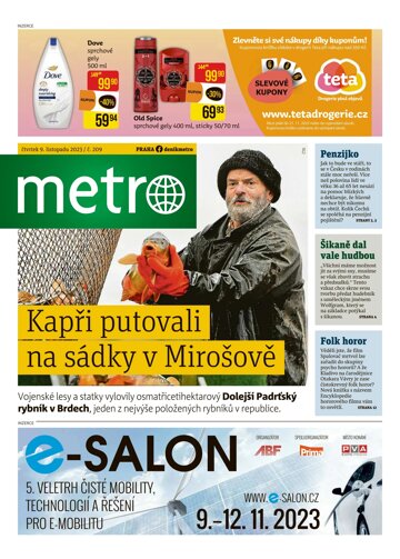 Obálka e-magazínu deník METRO 9.11.2023