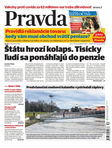 Obálka e-magazínu Pravda 27. 12. 2023