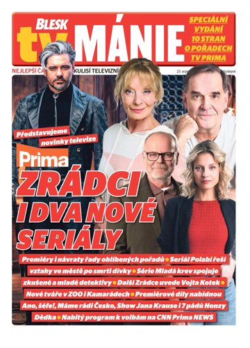 Obálka e-magazínu Blesk Tv manie 23.8.2025