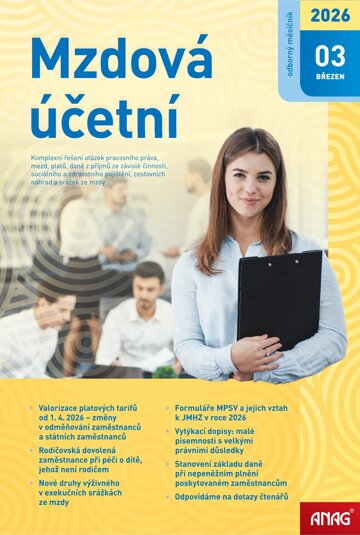 Obálka e-magazínu Mzdová účetní 2026 3/26