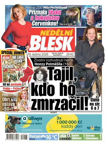 Obálka e-magazínu Nedělní Blesk 19.4.2026