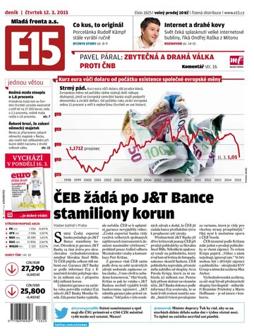 Obálka e-magazínu E15 12.3.2015