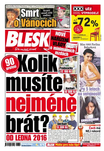 Obálka e-magazínu Blesk 29.12.2015