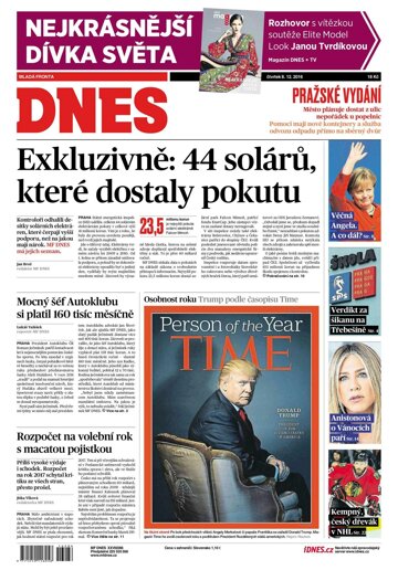 Obálka e-magazínu MF Dnes 8.12.2016