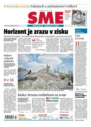 Obálka e-magazínu SME 6.4.2019