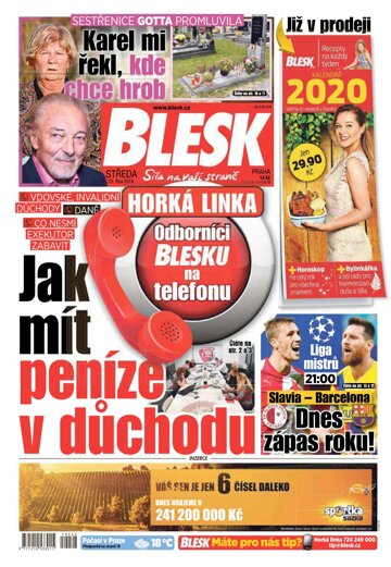 Obálka e-magazínu Blesk 23.10.2019