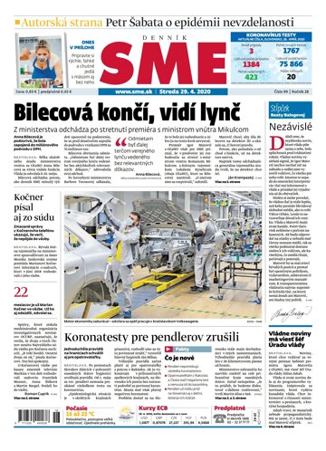 Obálka e-magazínu SME 29.4.2020