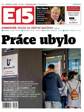 Obálka e-magazínu E15 14.5.2020