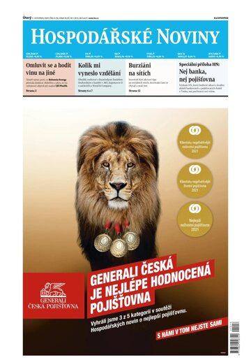 Obálka e-magazínu Hospodářské noviny 216 - 9.11.2021