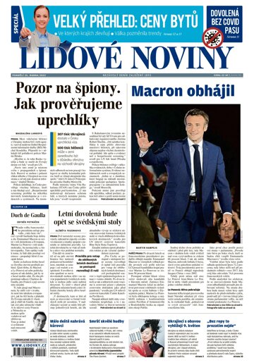 Obálka e-magazínu Lidové noviny 25.4.2022