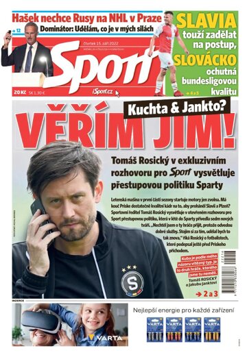 Obálka e-magazínu Sport 15.9.2022
