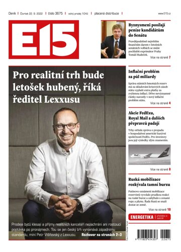 Obálka e-magazínu E15 22.9.2022