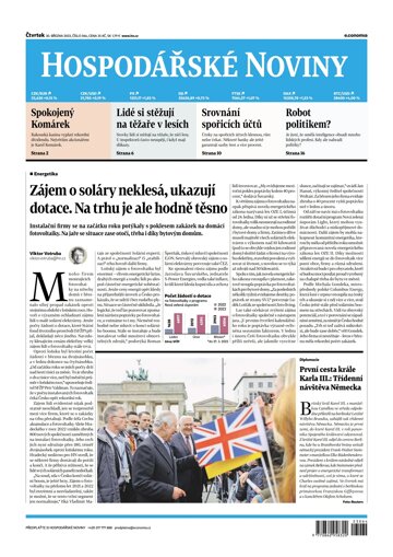 Obálka e-magazínu Hospodářské noviny 064 - 30.3.2023