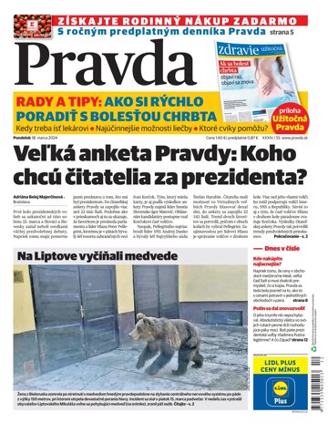 Obálka e-magazínu Pravda 18. 03. 2024