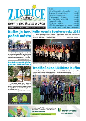 Obálka e-magazínu Zlobice – noviny pro Kuřim a okolí 5/2024