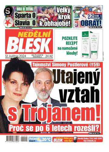 Obálka e-magazínu Nedělní Blesk 12.5.2024