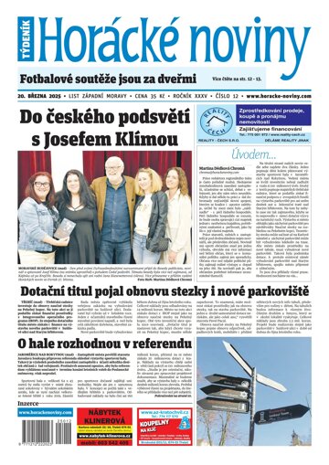 Obálka e-magazínu Horácké Noviny 12/2025
