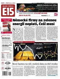 Obálka e-magazínu E15 18.2.2014