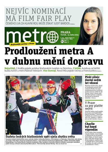 Obálka e-magazínu deník METRO 15.1.2015