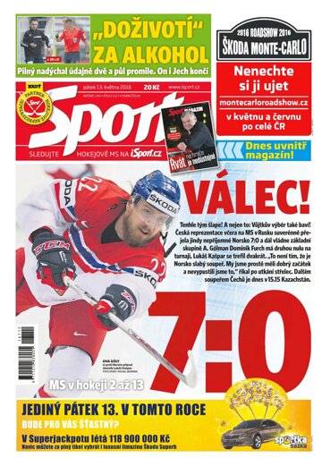 Obálka e-magazínu Sport 13.5.2016