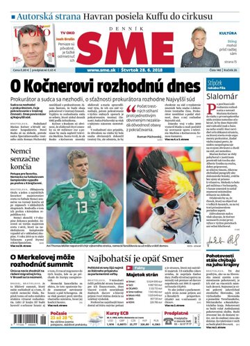 Obálka e-magazínu SME 28.6.2018