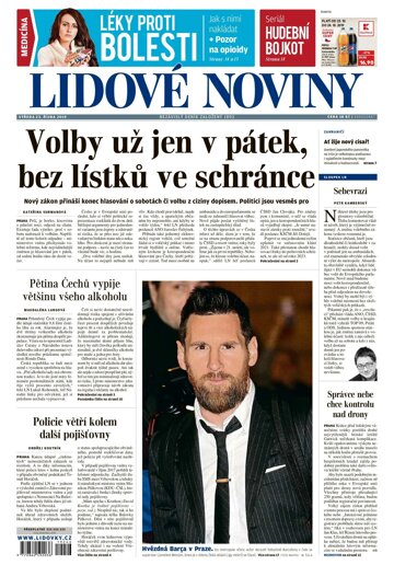 Obálka e-magazínu Lidové noviny 23.10.2019