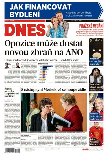 Obálka e-magazínu MF Dnes 30.10.2019