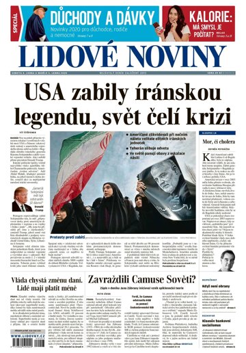 Obálka e-magazínu Lidové noviny 4.1.2020