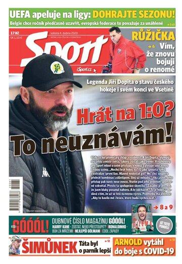 Obálka e-magazínu Sport 4.4.2020