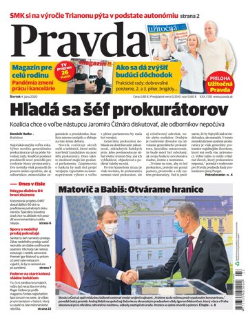 Obálka e-magazínu Pravda 4. 6. 2020