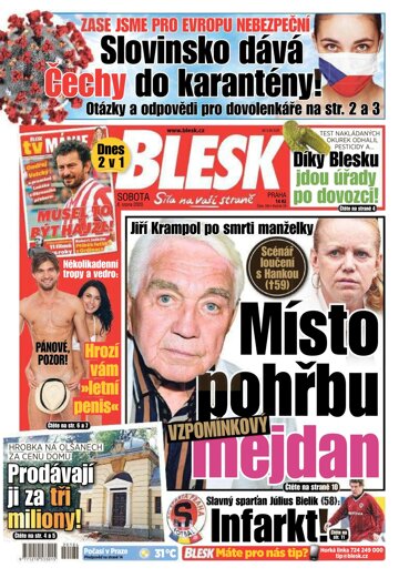 Obálka e-magazínu Blesk 8.8.2020