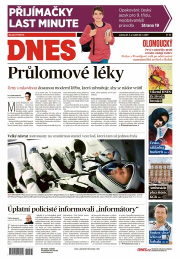Obálka e-magazínu MF DNES Olomoucký - 24.4.2021