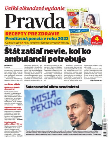 Obálka e-magazínu Pravda 14. 1. 2022
