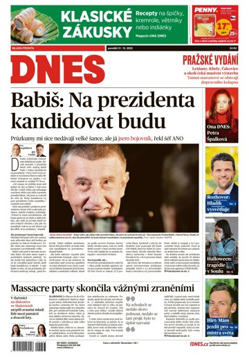 Obálka e-magazínu MF Dnes 31.10.2022