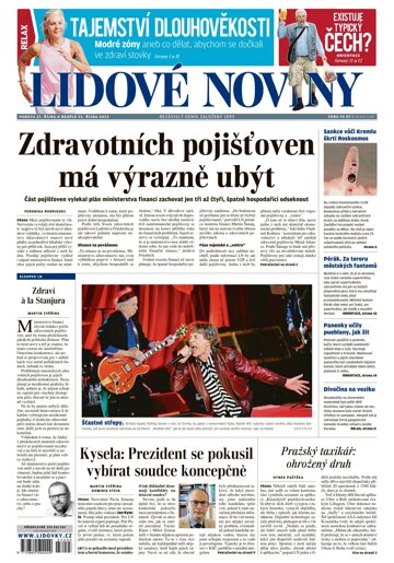 Obálka e-magazínu Lidové noviny 21.10.2023