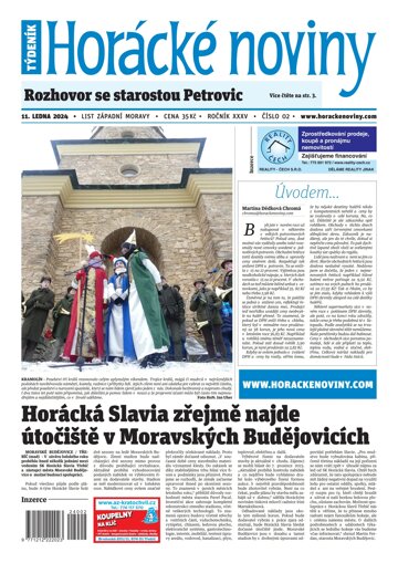 Obálka e-magazínu Horácké Noviny 2/2024