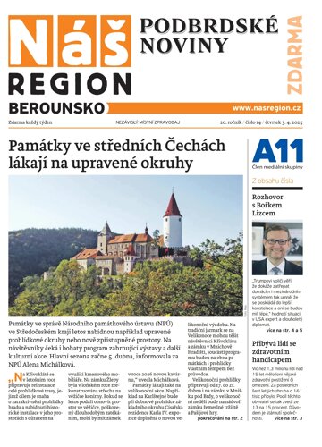 Obálka e-magazínu Náš Region - Berounsko 14/2025