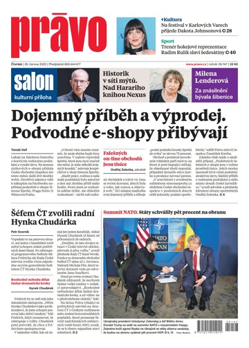 Obálka e-magazínu Deník Právo 26.6.2025