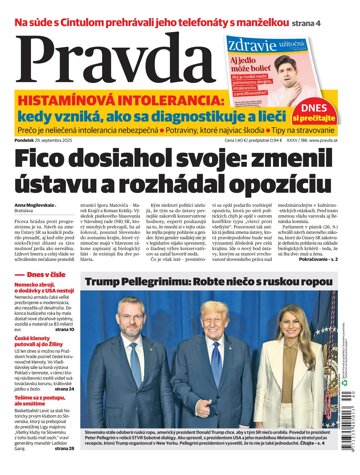Obálka e-magazínu Pravda 29. 9. 2025