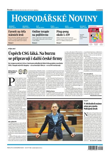 Obálka e-magazínu Hospodářské noviny 020 - 29.1.2026