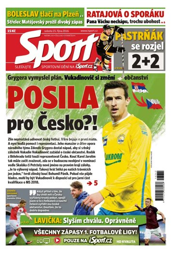 Obálka e-magazínu Sport 15.10.2016