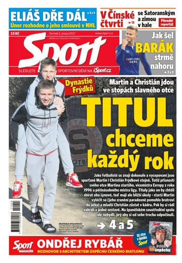 Obálka e-magazínu Sport 2.2.2017