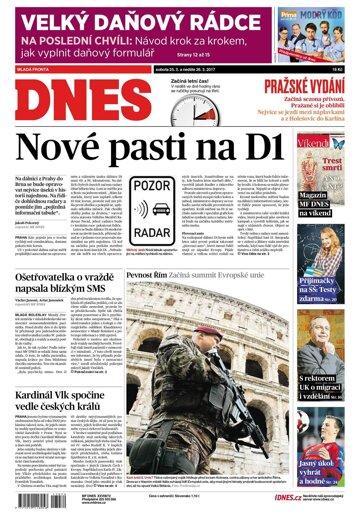 Obálka e-magazínu MF Dnes 25.3.2017