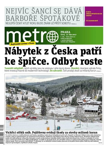 Obálka e-magazínu deník METRO 31.10.2017