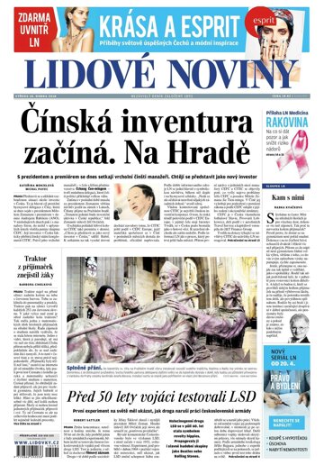 Obálka e-magazínu Lidové noviny 18.4.2018